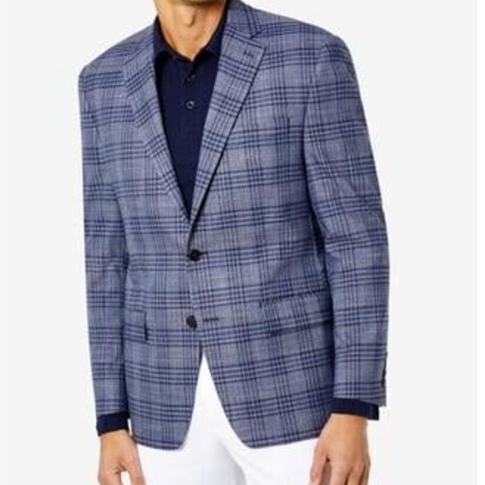 Ralph Lauren 
Men's Blue Plaid Blazer